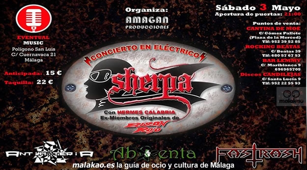 Sherpa + Hermes Calabria (Barn Rojo) + Bandas Teloneras